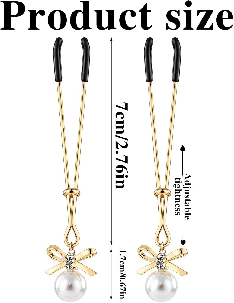 Adjustable Silicone Nipple Clamps - Non-Piercing Sensory Jewelry Set (2 Pieces)
