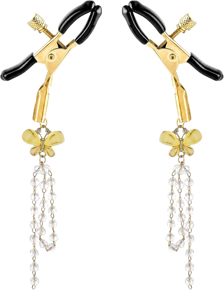 Adjustable Tassel Nipple Clamps - Non-Piercing Adult Play Jewelry Set