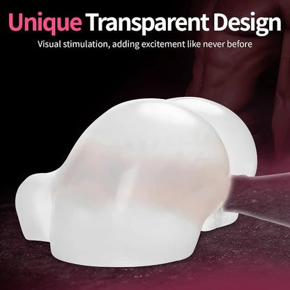 Premium Realistic 4.62LB Dual-Entry Masturbator with Soft Tactile Buttocks and Visual Vagina/Anal Stimulation
