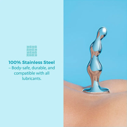 Premium Stainless Steel Prostate Massager and Anal Bead Plug
