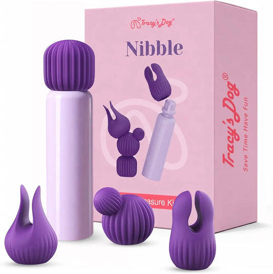 Premium 10-Mode Silicone Bullet Vibrator Set with 4 Interchangeable Attachments