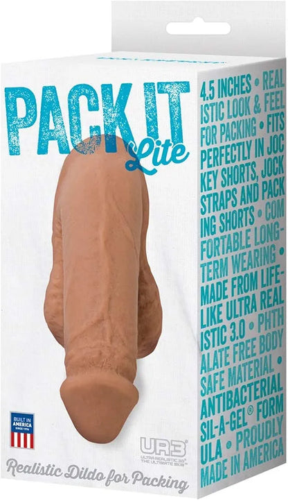 Doc Johnson Pack It Realistic Flaccid Prosthetic Penis - Caramel Lite