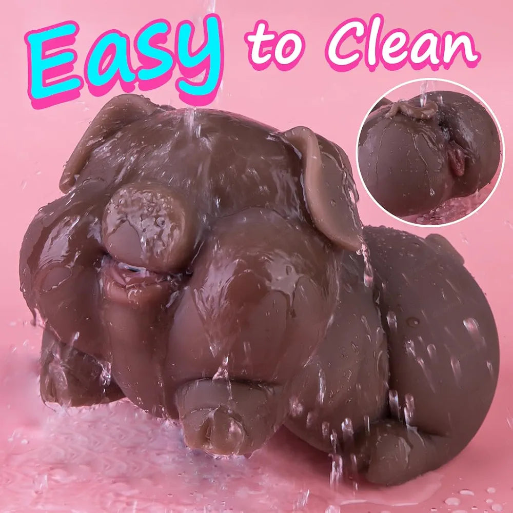 Realistic Pig-Themed Male Masturbator Torso with Dual-Entry Vaginal and Anal Channels