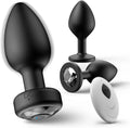 Oreyurt 10-Mode Remote Controlled Silicone Butt Plug Vibrator and Prostate Massager Training Kit - Black
