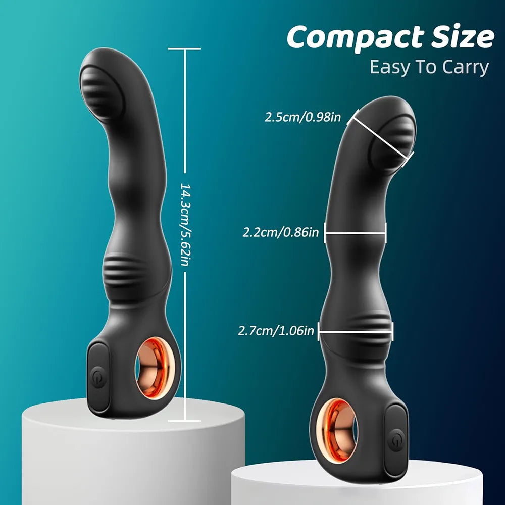 Cobulipo 10-Mode Vibrating Prostate Massager and Anal Plug with Hollow Ring for Targeted Stimulation