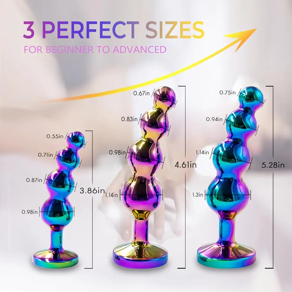 Premium Stainless Steel Anal Plug Set - 3-Piece Jewelry-Inspired Prostate Massager and Training Kit