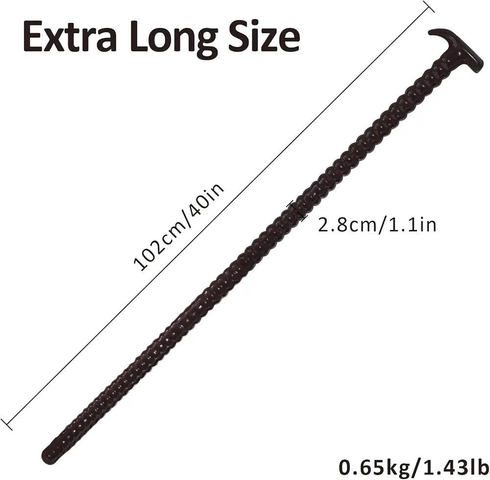 40-Inch Extra-Long Flexible Silicone Anal Bead Plug and Dildo for Advanced Play