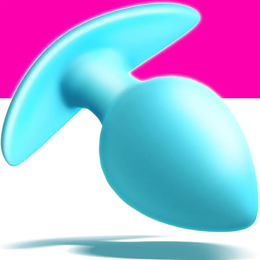 Silicone Prostate Massager and Anal Training Plug with Ergonomic Curved Base