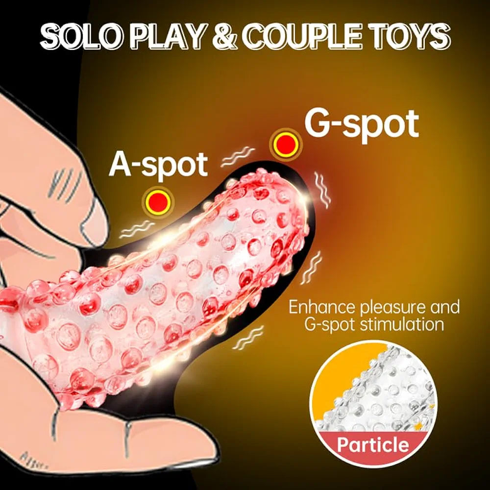 Silicone Finger Sleeve Clitoral and G-Spot Stimulator for Couples