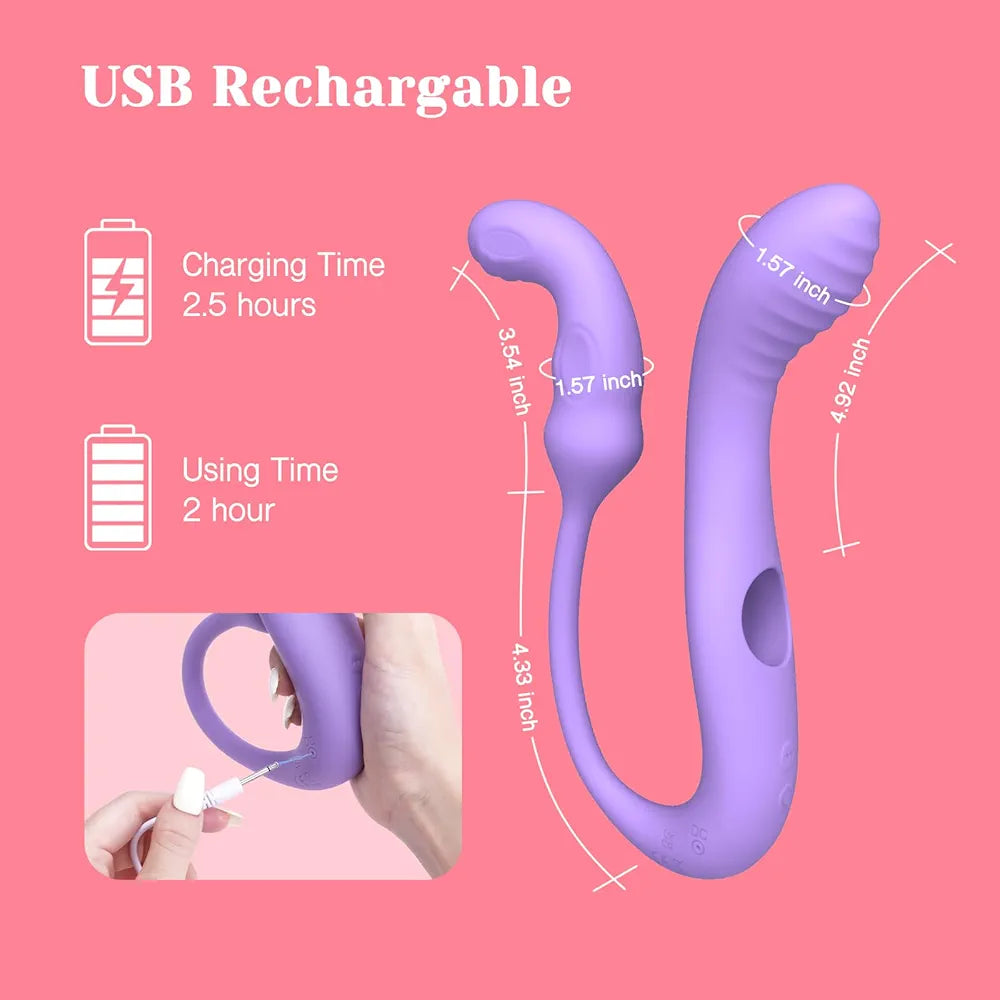Tracy's Dog Transformable Rabbit Vibrator - 10-Mode Remote Controlled G-Spot and Clitoral Stimulator for Women