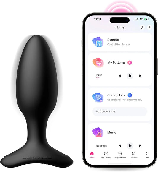 LOVENSE Hush 2 Remote-Controlled Silicone Anal Vibrator - 1.5 Inch Waterproof Rechargeable Plug