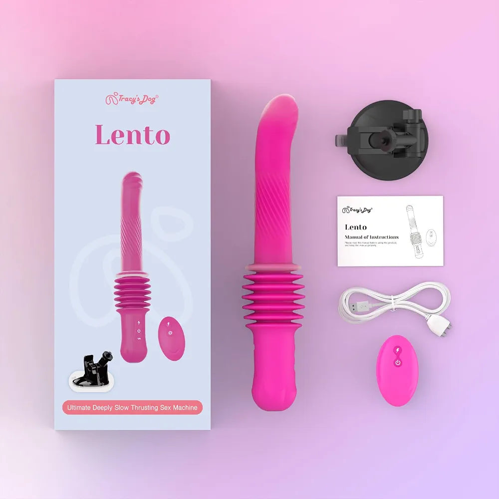 Tracy’s Dog Premium Thrusting Dildo Sex Machine with Heating, Remote Control, and 10 Vibration Modes
