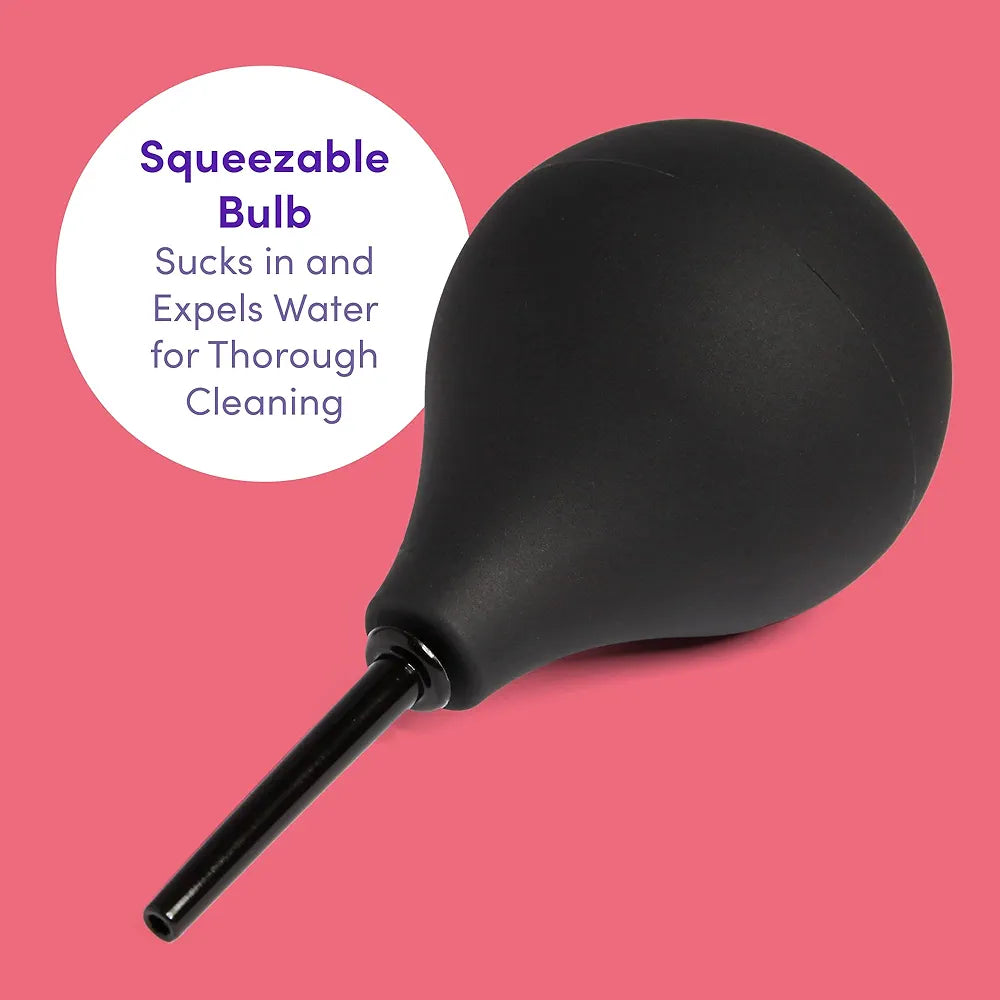 Lovehoney 225ml Soft Silicone Anal Douche Enema Bulb - 2.5 Inch Nozzle
