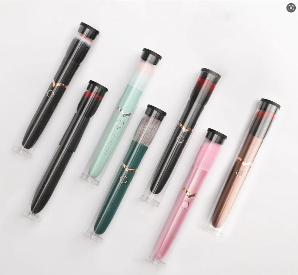 Discreet Lipstick Vibrator: 2-in-1 Makeup Brush & G-Spot Clitoral Stimulator for Women