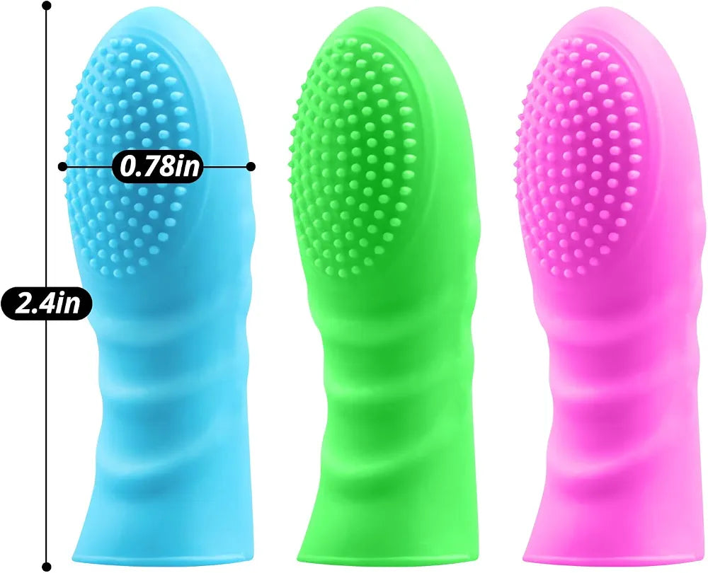 Silicone Finger Sleeve Stimulator Set for Couples - 3-Piece G-Spot and Prostate Massager