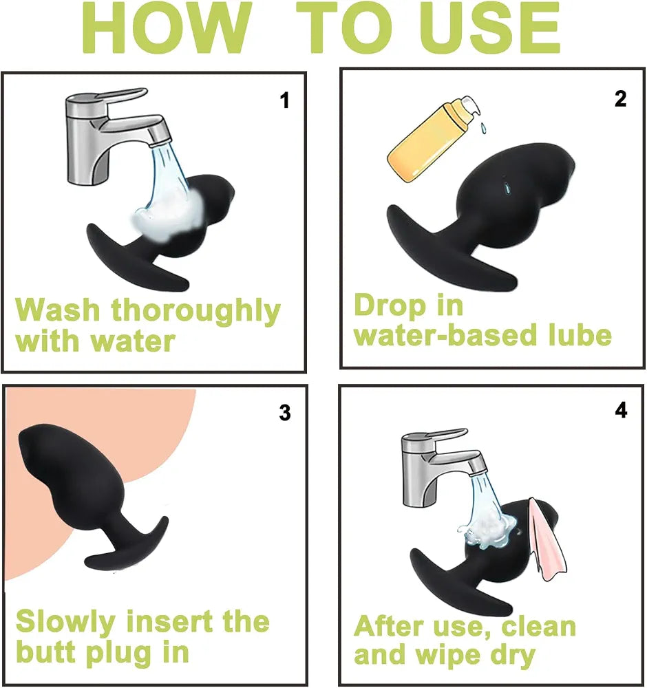 Ergonomic Silicone Anal Training Plug with Curved Base for Comfortable Prostate Stimulation