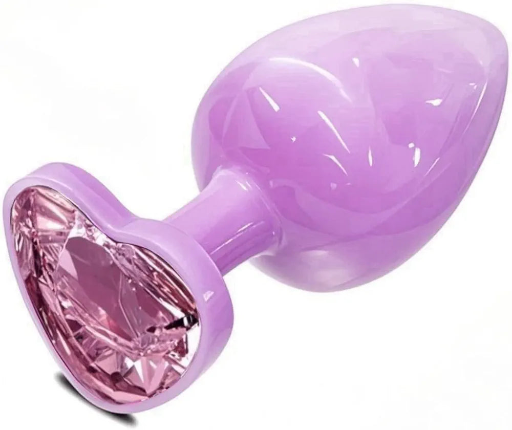 Heart-Shaped Jewelry Base Small Anal Plug for Beginners - Unisex G-Spot Stimulator
