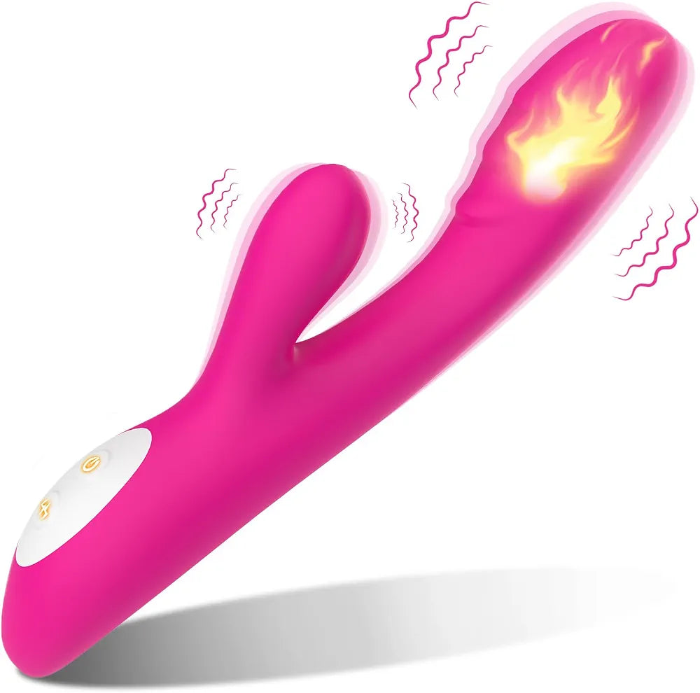 Dual-Motor Heated Wand Massager with 9 Vibration Modes for Targeted Clitoral and G-Spot Stimulation
