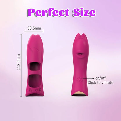 10-Speed Rechargeable Finger Vibrator for Clitoral and G-Spot Stimulation