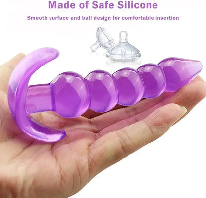2-Piece Soft Silicone Anal Training Kit for Beginners and Couples