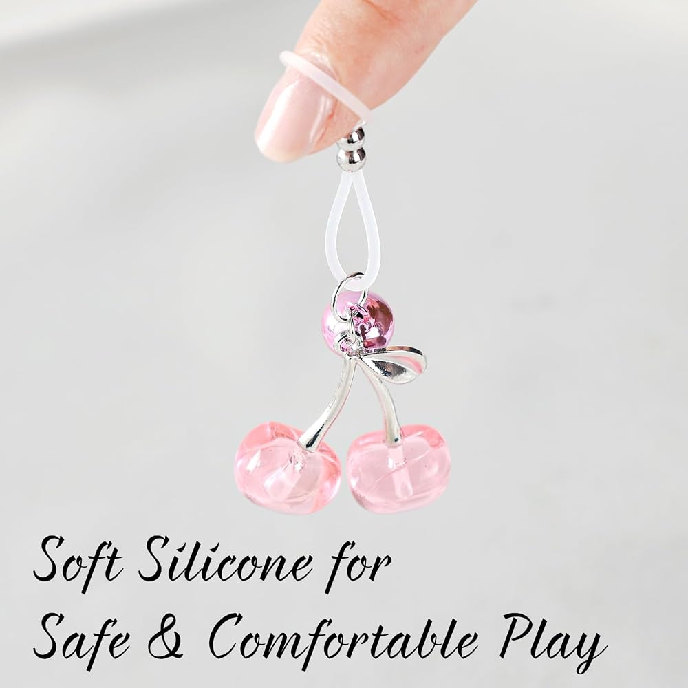 Adjustable Silicone Nipple Clamps - Non-Piercing Body Jewelry for Couples