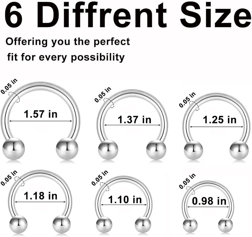 Premium Stainless Steel Adjustable Penis Ring Set - 6 Sizes for Enhanced Performance and Stimulation
