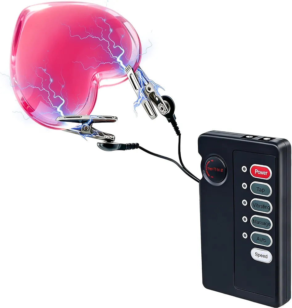Advanced Electro-Stimulation Clitoral and Nipple Clamp Set for BDSM Sensory Play