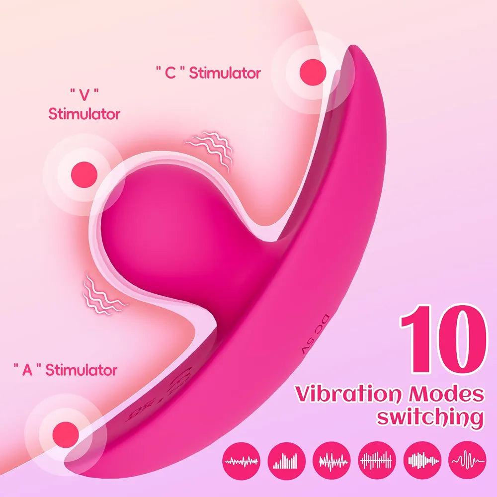 CumTide Remote-Controlled Wearable Panty Vibrator with 10 Modes for G-Spot and Clitoral Stimulation