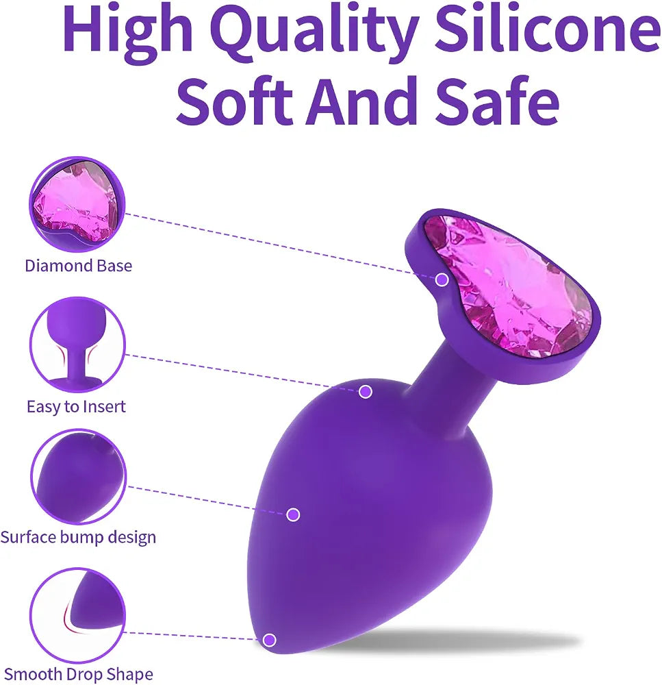 3-Piece Silicone Anal Training Plug Set for Beginners