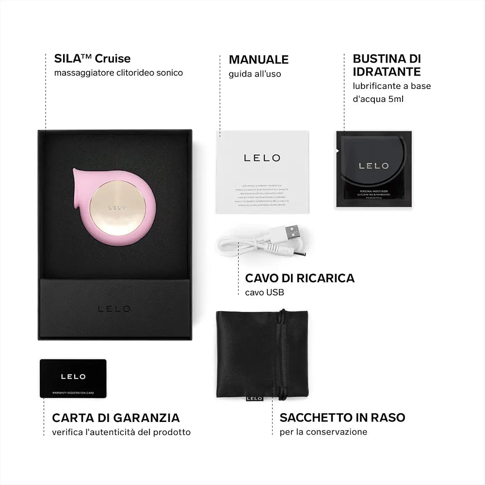 LELO SILA Cruise Sonic Clitoral Suction Stimulator - 8 Vibration Modes, Waterproof Pink