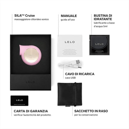 LELO SILA Cruise Sonic Clitoral Suction Stimulator - 8 Vibration Modes, Waterproof Pink
