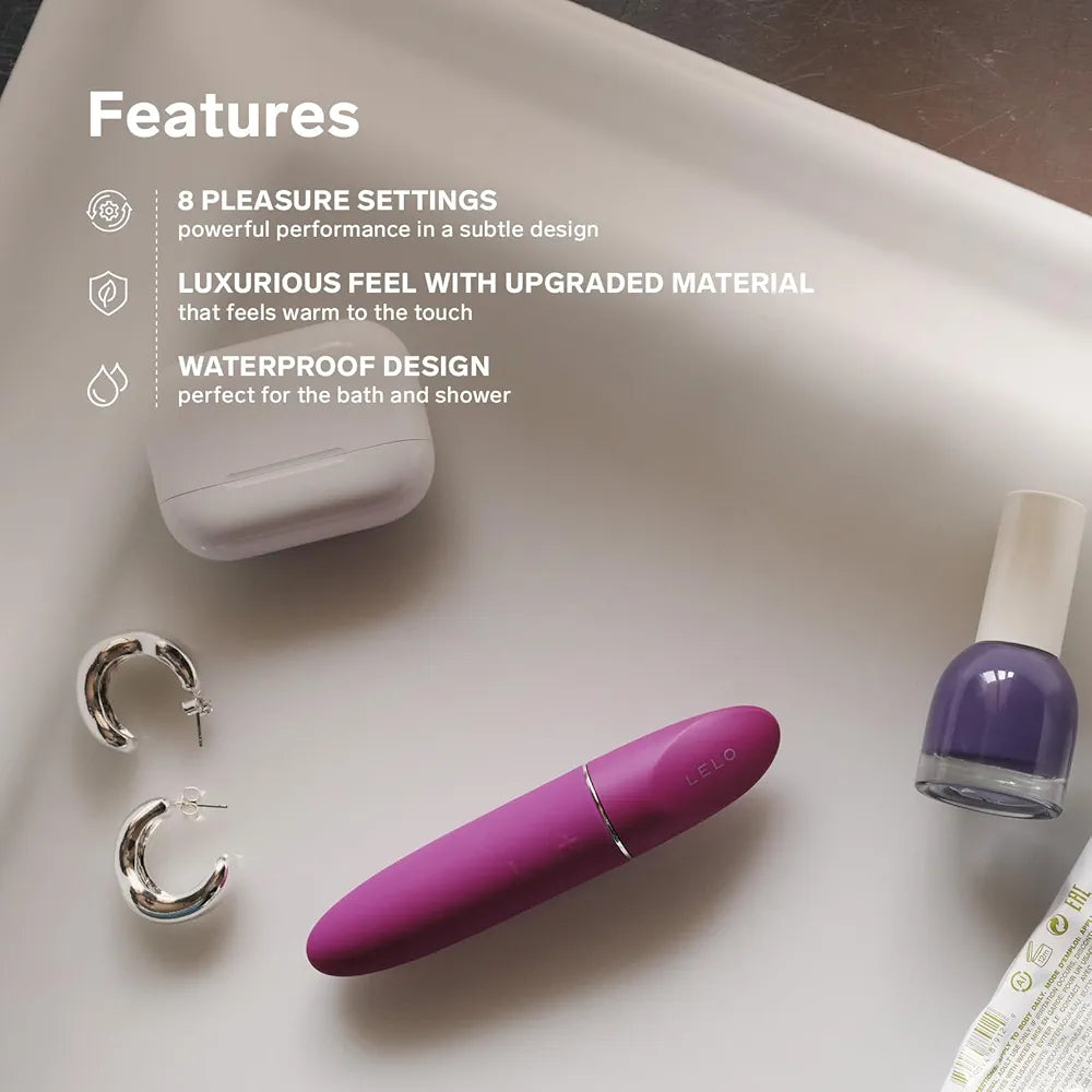 LELO MIA 3 Petite Personal Massager - Discreet Mini Vibrator with 8 Pleasure Settings