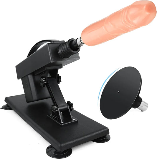 Automatic Thrusting Sex Machine with Suction Cup Adapter and 3XLR Connector for Couples
