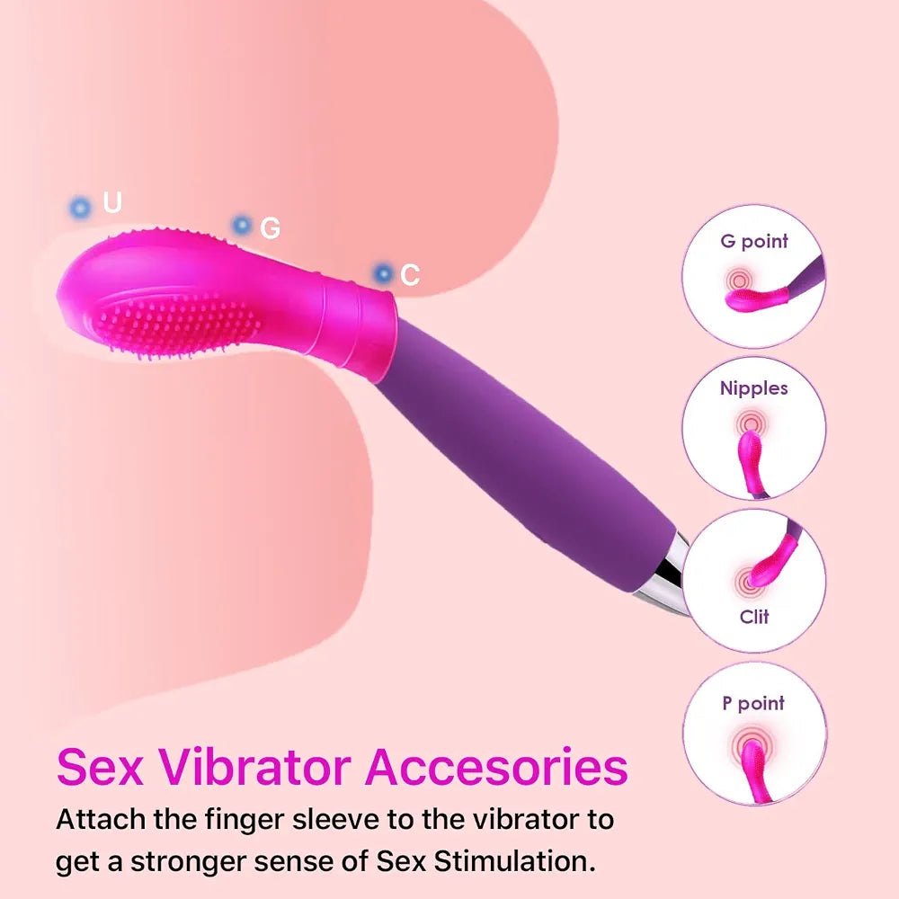Silicone Finger Sleeves for Intimate Stimulation and Foreplay - 2 Pack