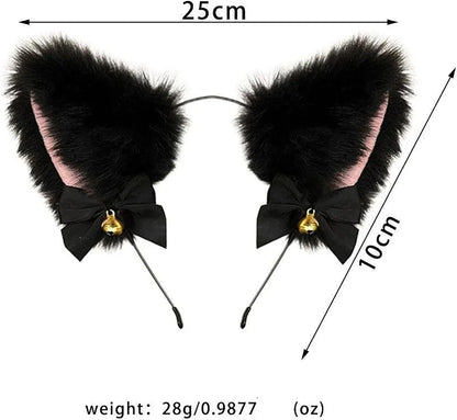 5-Piece Premium Silicone Anal Training Kit with Cat Ear Headband and Nipple Clamps