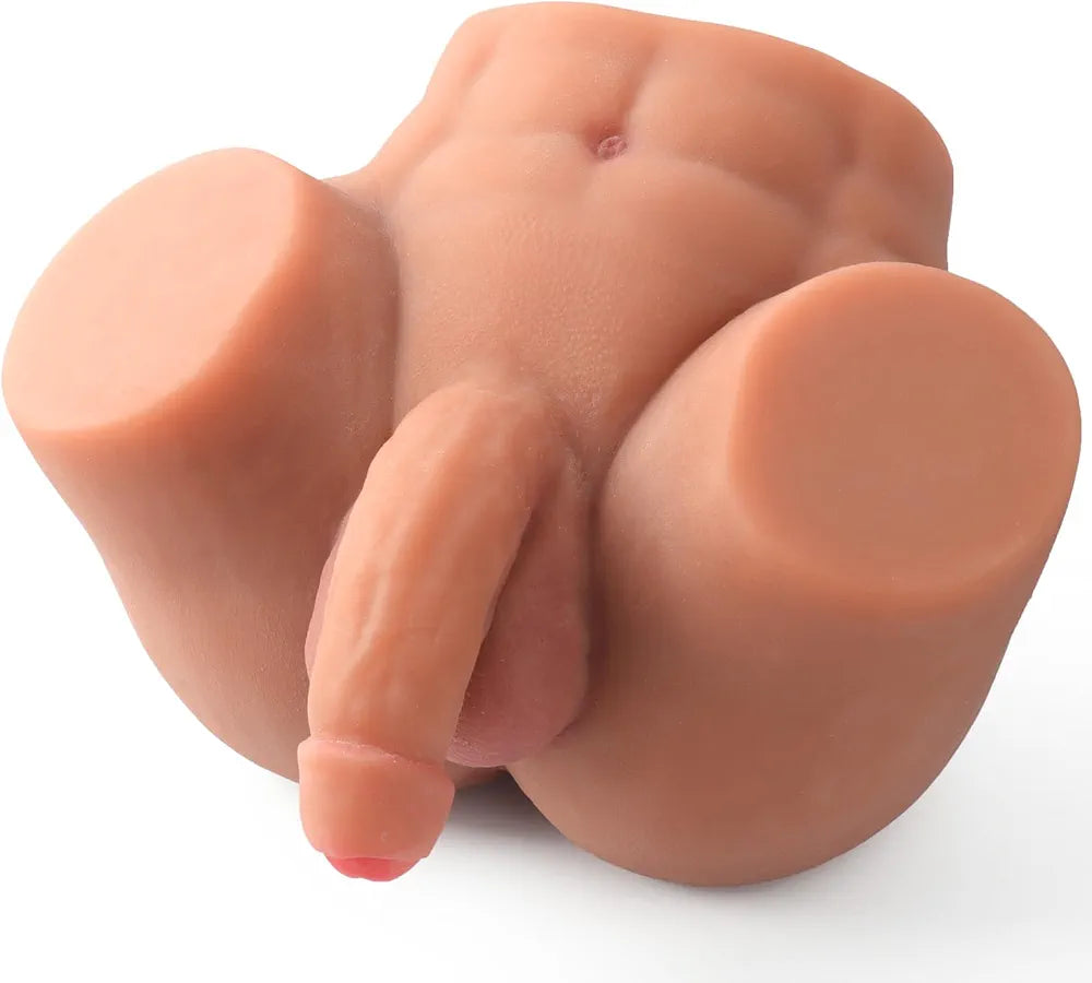 Realistic Male Torso Masturbator with Anal and Penis - 7.5LB TPE Sex Doll for Men