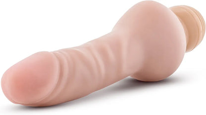 Blush Mr. Right 7-Inch Realistic Vibrating TPE Dildo - Waterproof Multi-Speed Beginner-Friendly Pleasure Toy