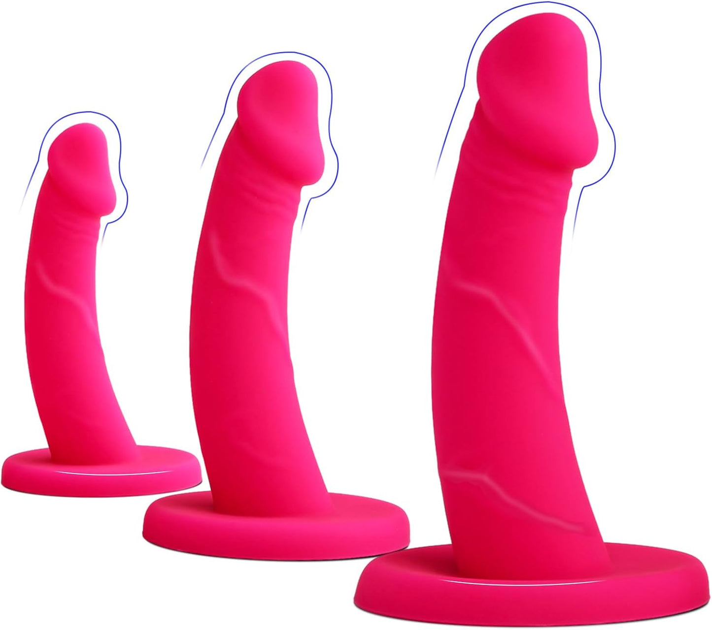 3-Piece Silicone Anal Training Plug Set with Suction Base for Beginners and Advanced Users
