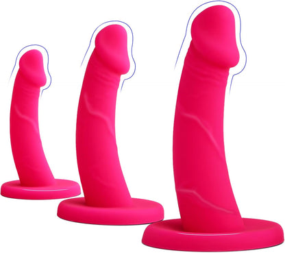 3-Piece Silicone Anal Training Plug Set with Suction Base for Beginners and Advanced Users