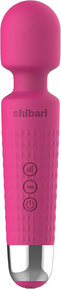 Compact Rechargeable Shibari Wand Massager - Rose Pink