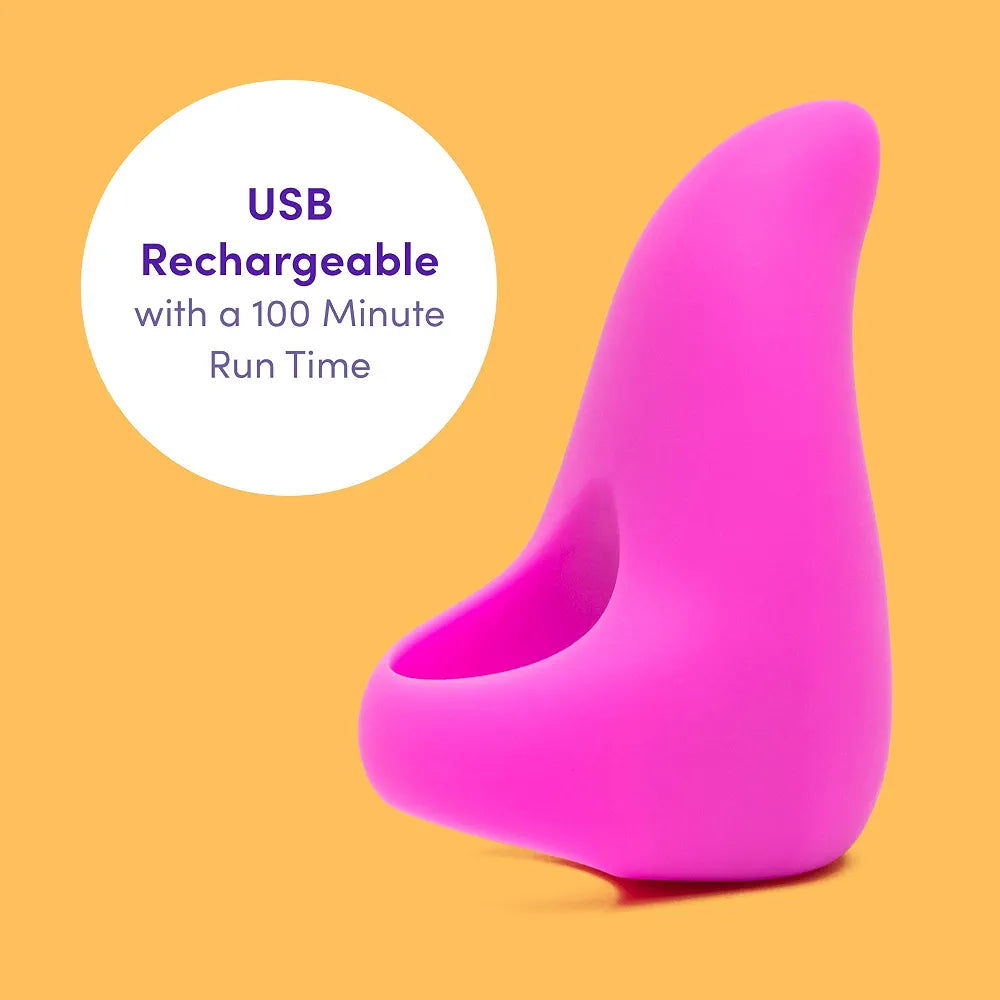 Ignite Rechargeable Silicone Finger Vibrator with 20 Modes and Travel Lock