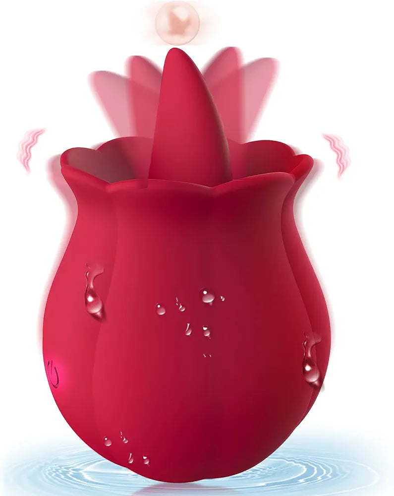 Rose-Shaped Clitoral Suction Vibrator with 10 Vibration Modes for Targeted Stimulation