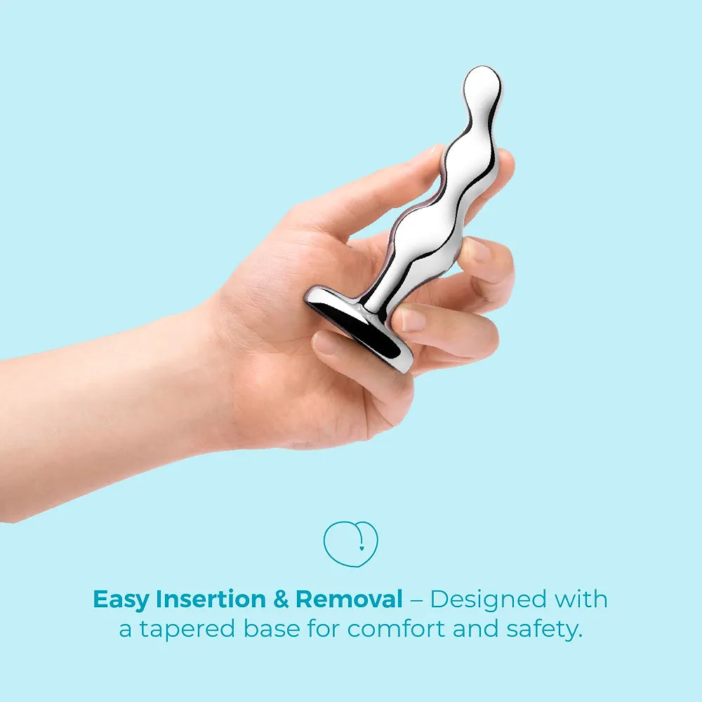 Premium Stainless Steel Prostate Massager and Anal Bead Plug