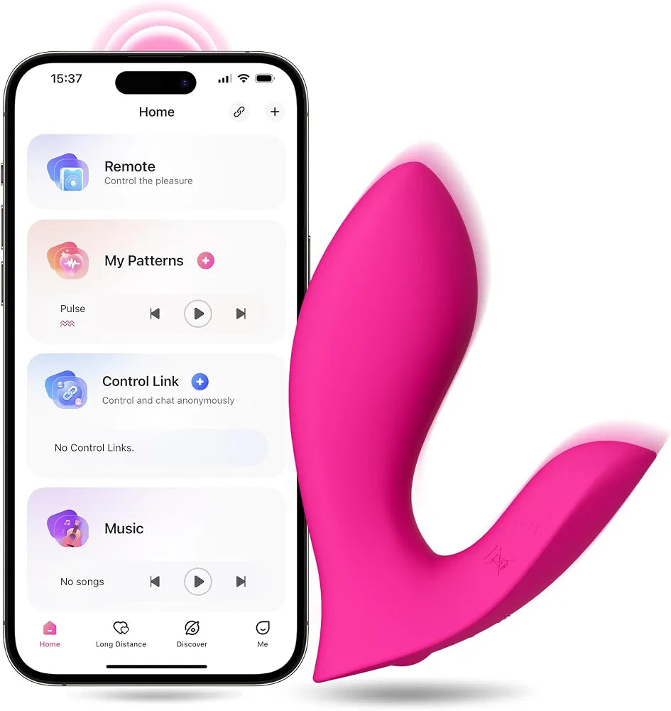 LOVENSE Flexer Wearable App-Controlled Butterfly Vibrator for Clitoral and G-Spot Stimulation