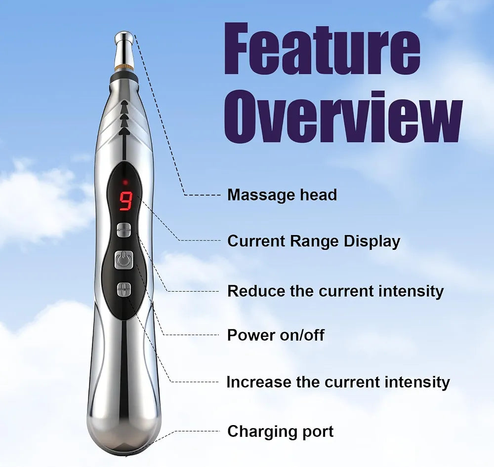 Adjustable 9-Level Electric Stimulation Wand for BDSM and Couples Play