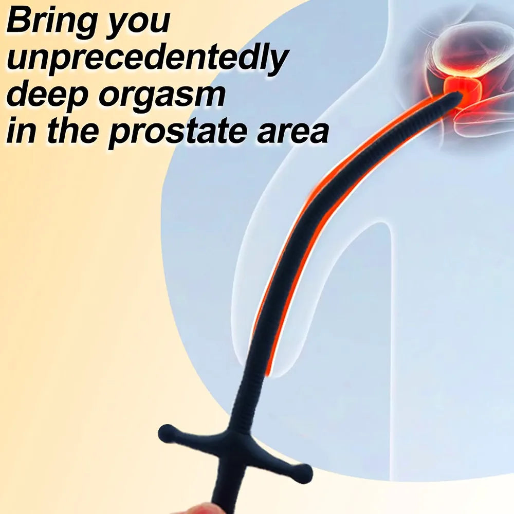 3-Piece Silicone Urethral Sounding Set with Textured Penis Plugs and Dilators for Men
