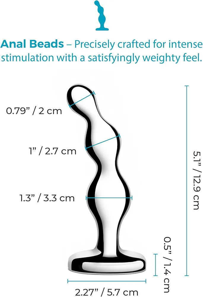 Premium Stainless Steel Prostate Massager and Anal Bead Plug