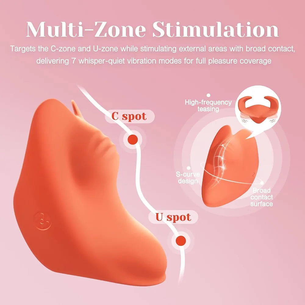Rechargeable Palm-Sized Clitoral Massager with 7 Vibration Modes - Waterproof Discreet Mini Bullet