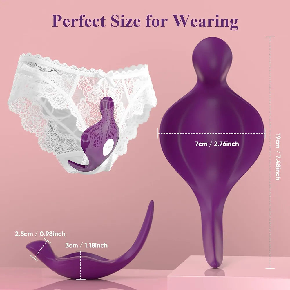 App-Controlled Wearable Panty Vibrator with 9 Vibration Modes for Clitoral Stimulation and Couples Play