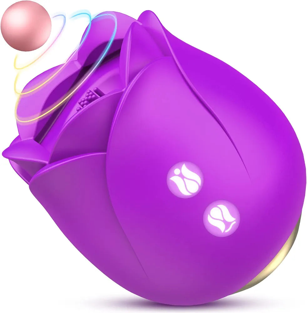 Rose-Shaped Clitoral Suction Vibrator with 5 Intensity Modes for Targeted Stimulation